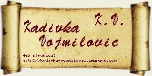 Kadivka Vojmilović vizit kartica